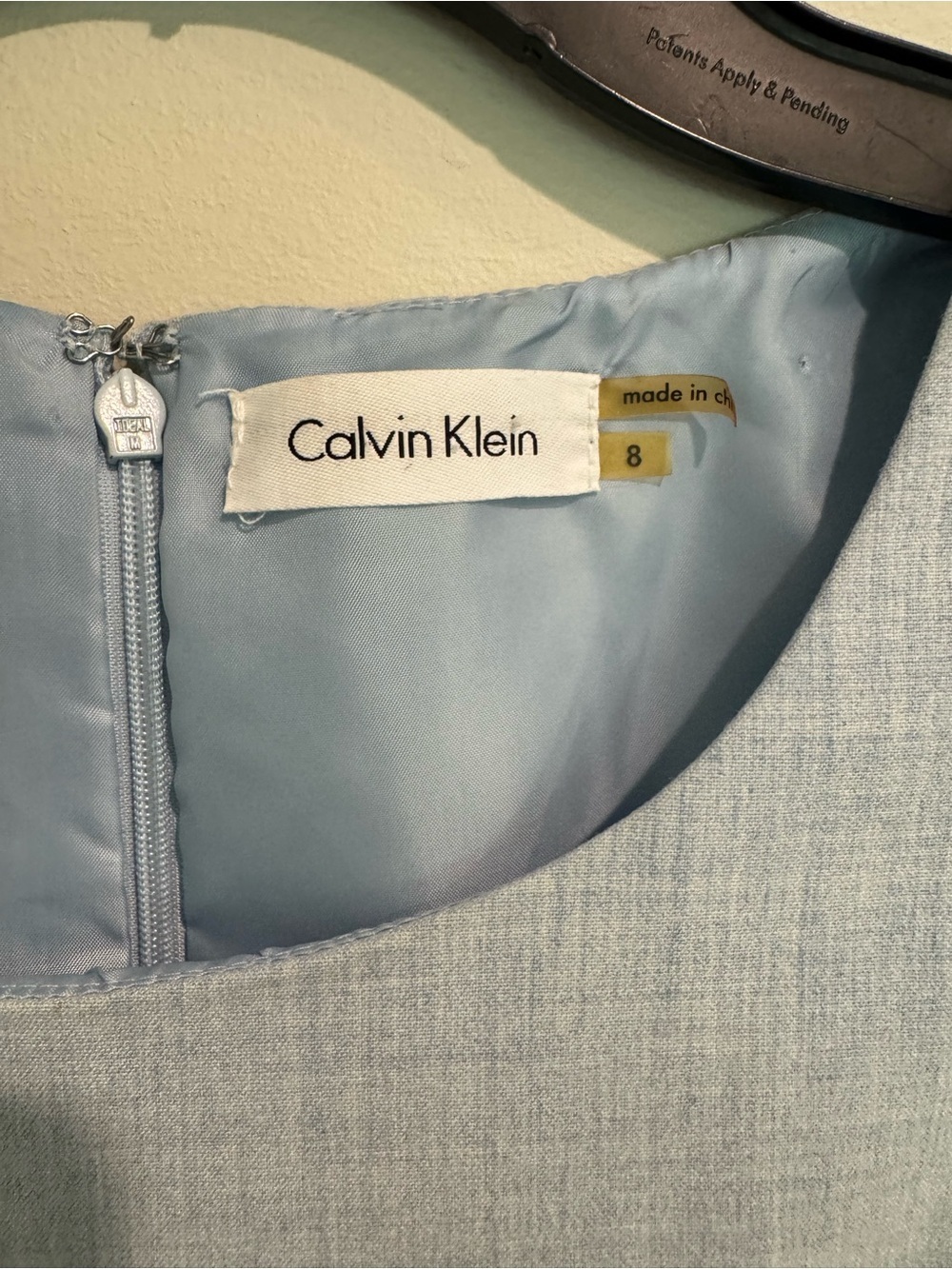 Calvin Klein Light Blue Sleeveless Tiered Sheath Dress Formal Special Occ. Sz 8 - Picture 4 of 4